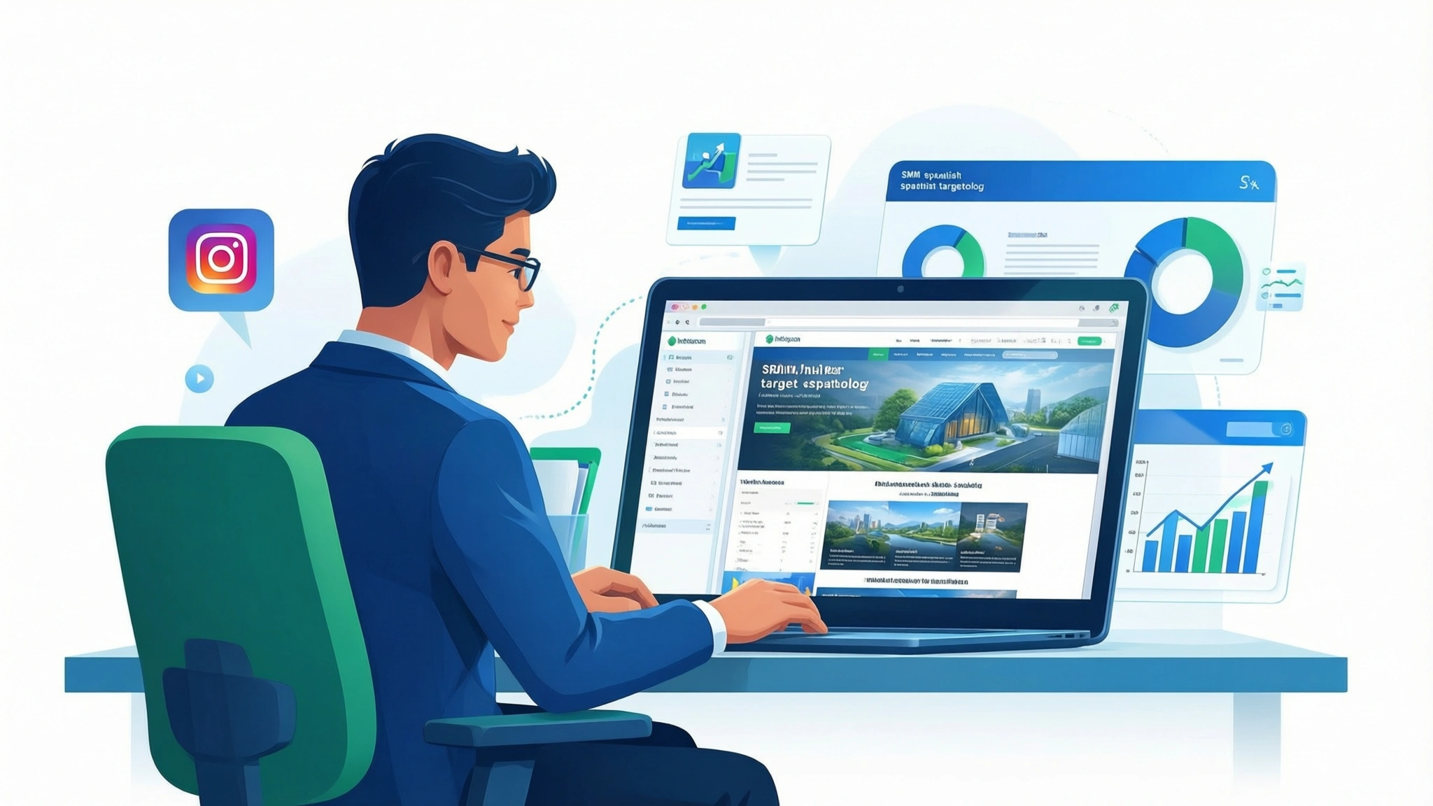 SMM specialist with website builder