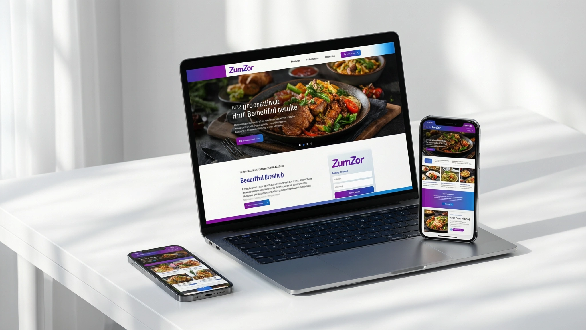 ZumZo'r website mockup